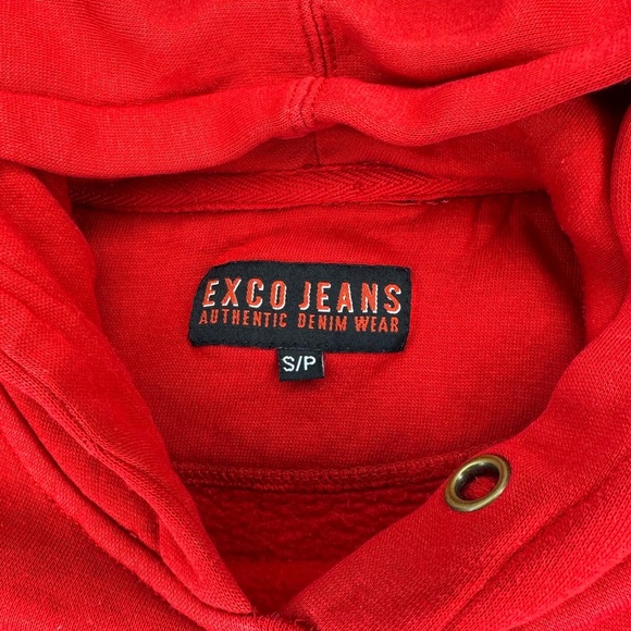Excojeans Red Men's Hoodie - Picture 3 of 5